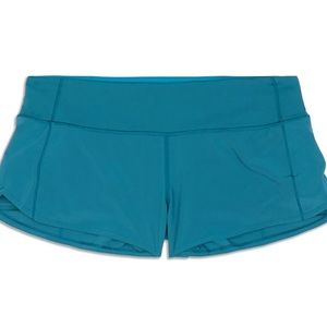 Lululemon RARE teal blue speed up shorts LIKE NEW